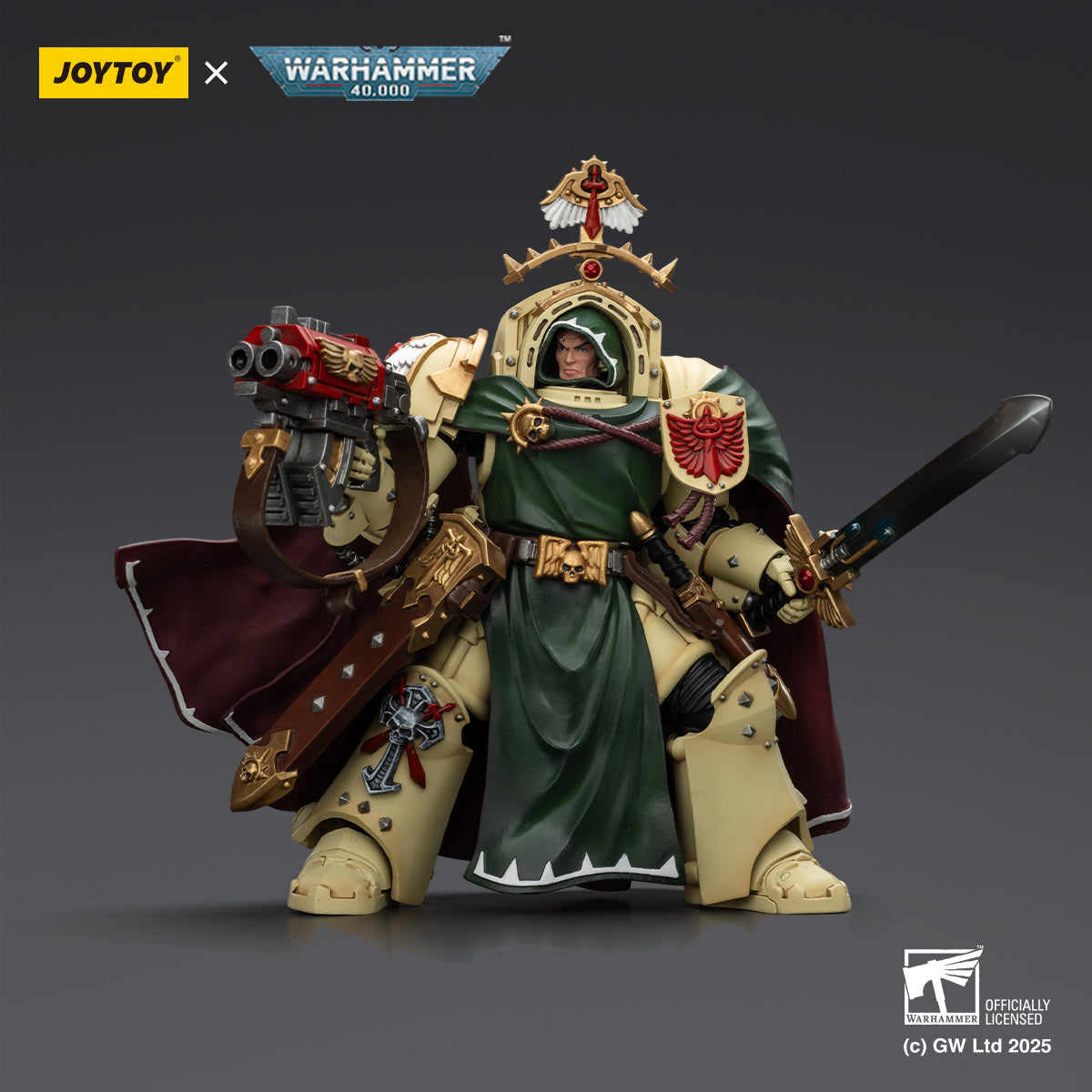 JOYTOY Warhammer 40,000 - Dark Angels Belial, Grand Master of The Deathwing With the Sword of Silence and Storm Bolter