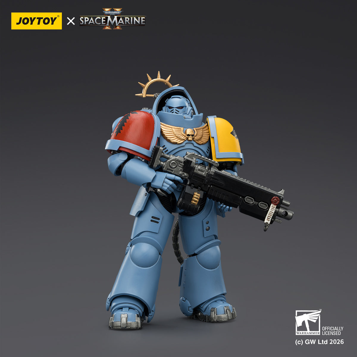 JoyToy Warhammer 40,000: Space Marine 2- Game Edition Space Wolves Heavy Intercessor with Heavy Bolt Rifle and Bolt Pistol