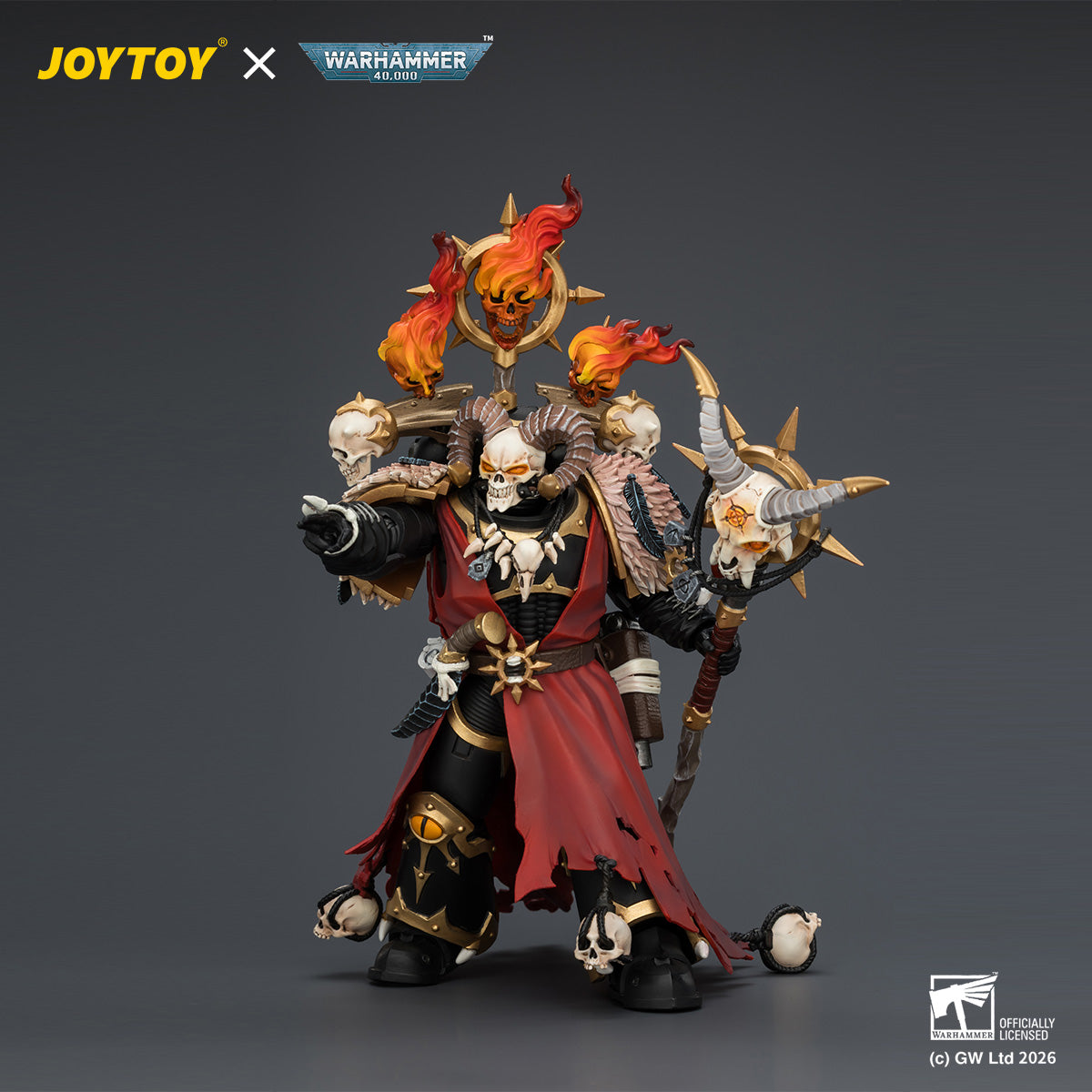 JOYTOY Warhammer 40,000 - Black Legion Master of Possession with Staff of Possession and Bolt Pistol