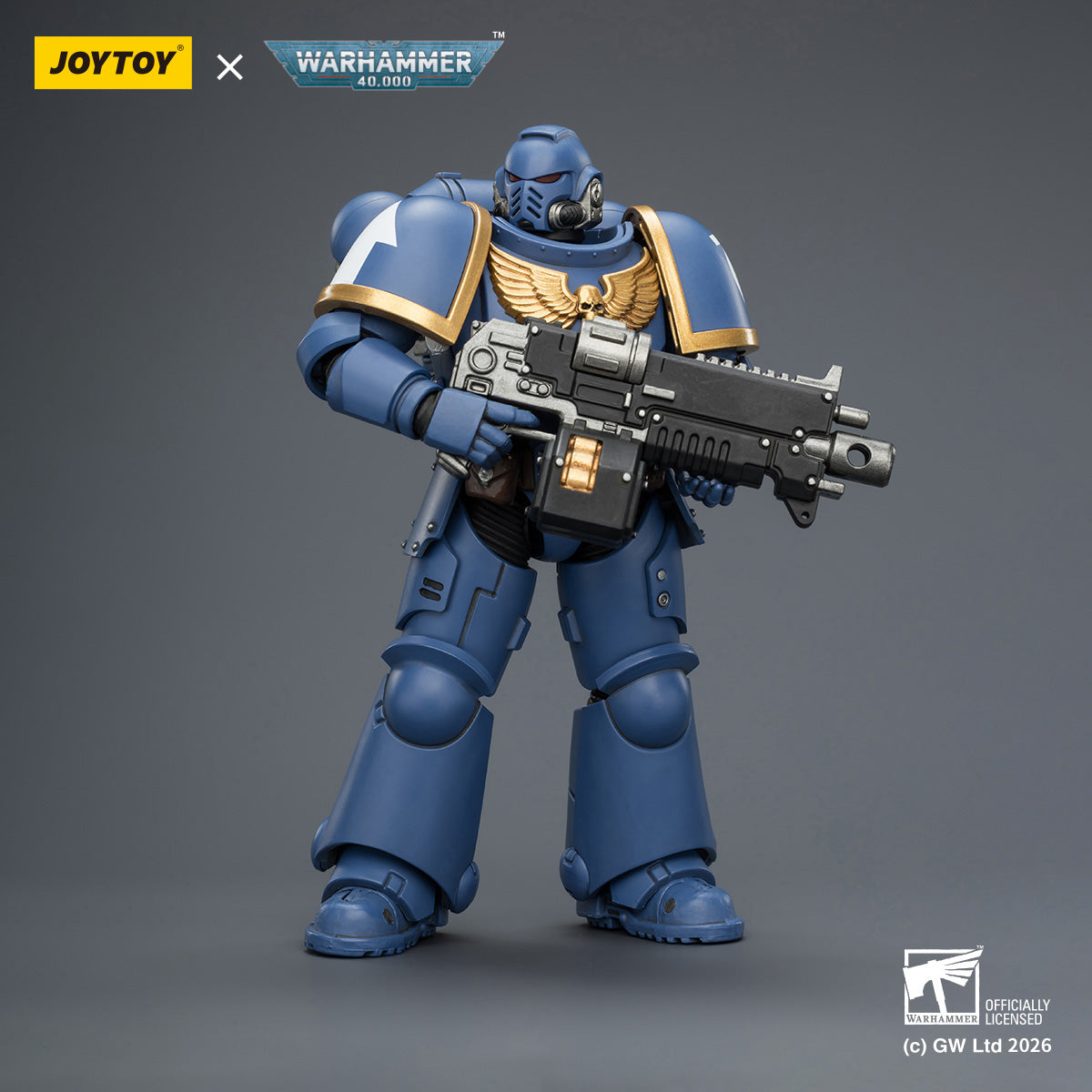 JOYTOY Warhammer 40,000 - Intercessor with Bolt Rifle, Bolt Pistol and Chainsword