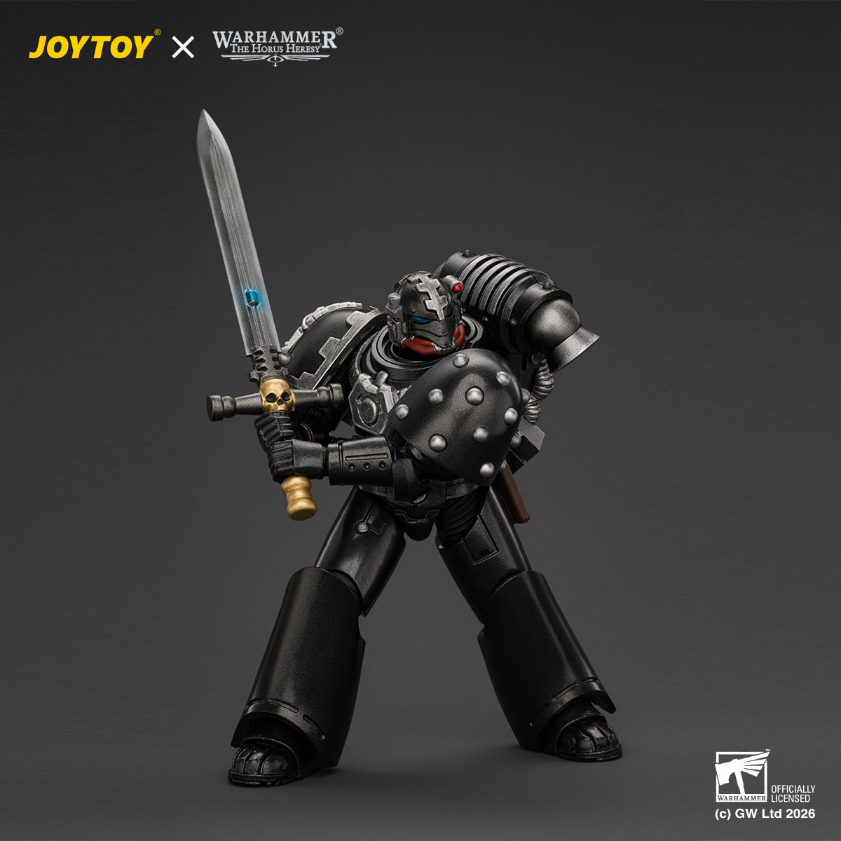 JOYTOY Warhammer The Horus Heresy - Iron Hands MkVI Tactical Sergeant with Bolter, Plasma Pistol & Power sword