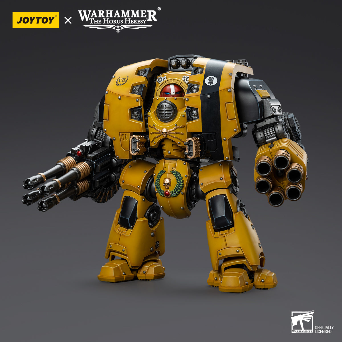 JOYTOY Warhammer The Horus Heresy -Imperial Fists Leviathan Dreadnought with Cyclonic Melta Lance and Storm Cannon
