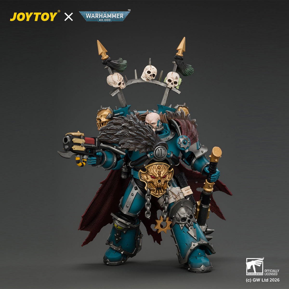 JOYTOY Warhammer 40,000 - Alpha Legion Chaos Lord with Plasma Pistol and Accursed Weapon