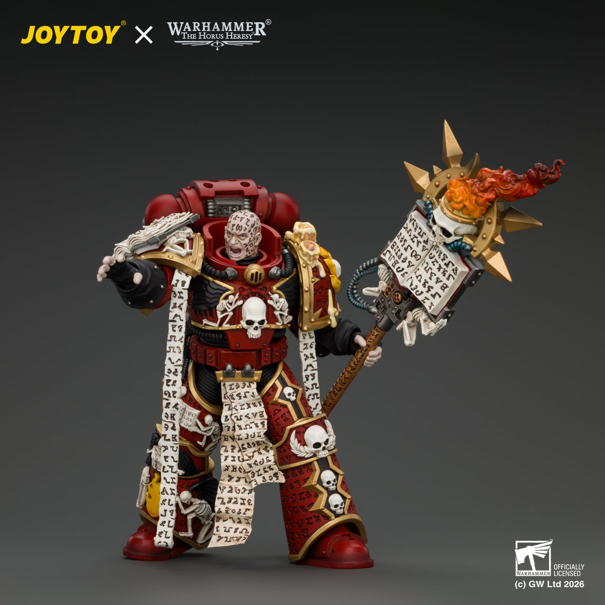 JOYTOY Warhammer The Horus Heresy Action Figure - Word Bearers Erebus, the Dark Apostle with Crux Malifica and Plasma Pistol