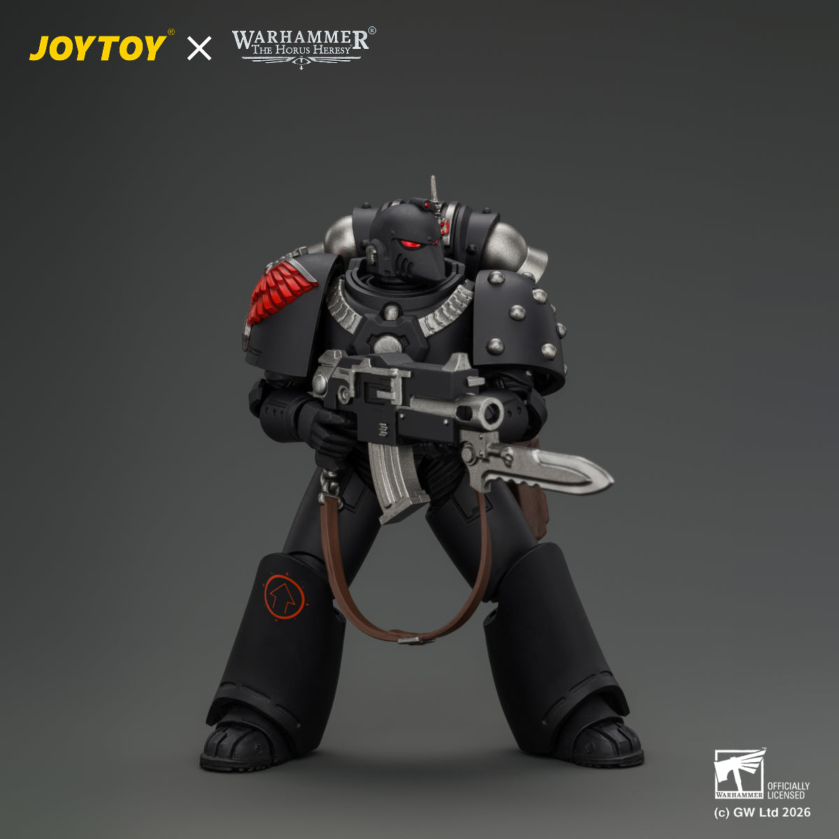 JOYTOY Warhammer The Horus Heresy Action Figure - Dark Angels MKVI Tactical Sergeant with Power Sword and Plasma Pistol