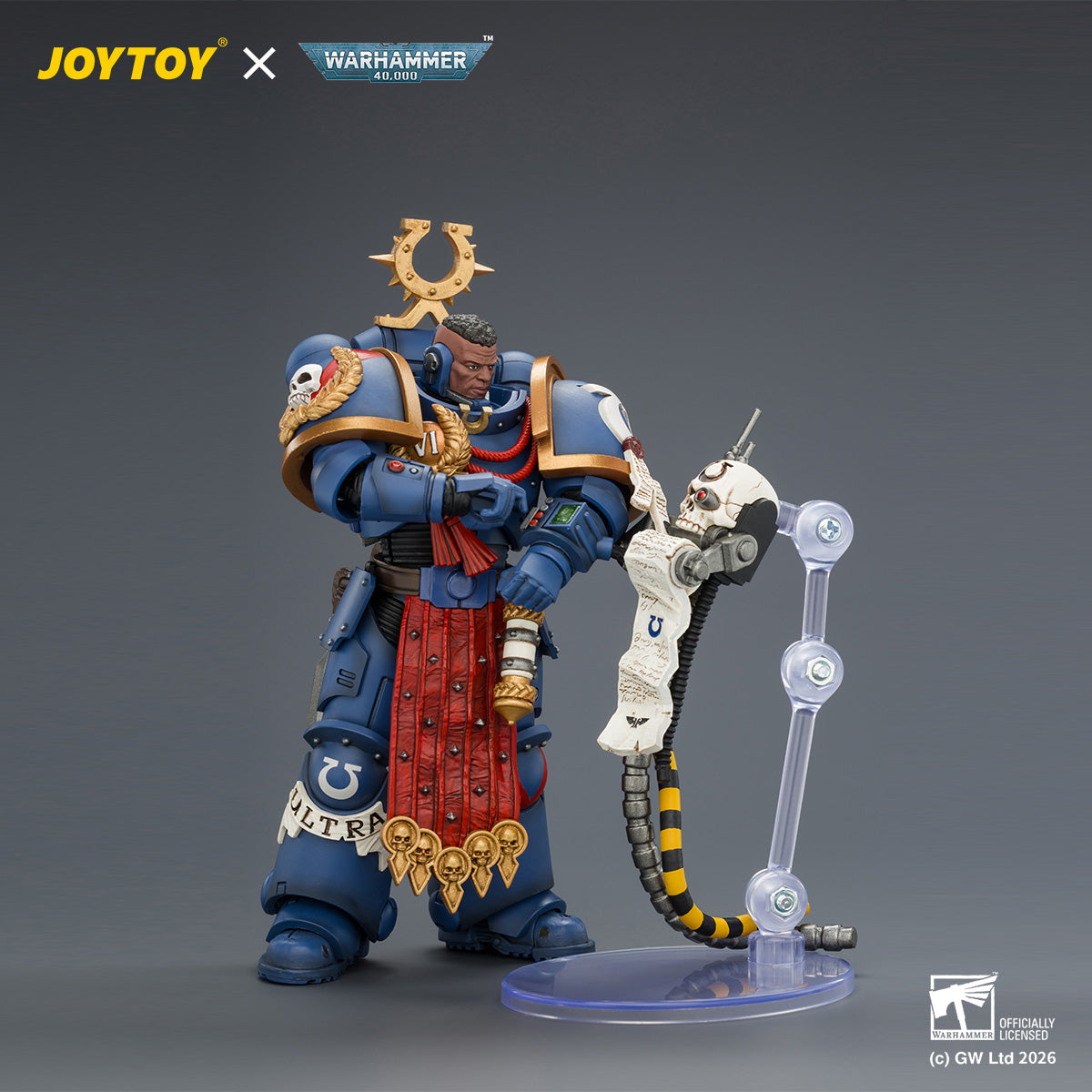 JOYTOY Warhammer 40,000 - Ultramarines Ferren Areios with Thunder Hammer and Bolt Pistol