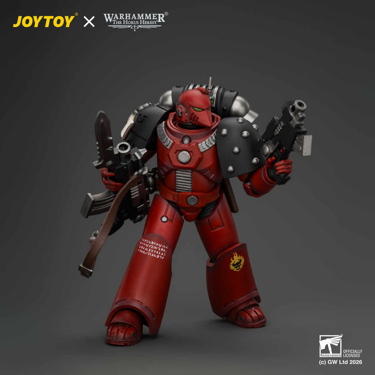 JOYTOY Warhammer The Horus Heresy Action Figure - Word Bearers MkVI Tactical Sergeant with Power Sword and Plasma Pistol