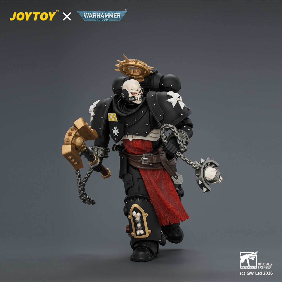 JOYTOY Warhammer 40,000 -  Black Templars Execrator 2 with Crozius Arcanum and Absolvor Bolt Pistol