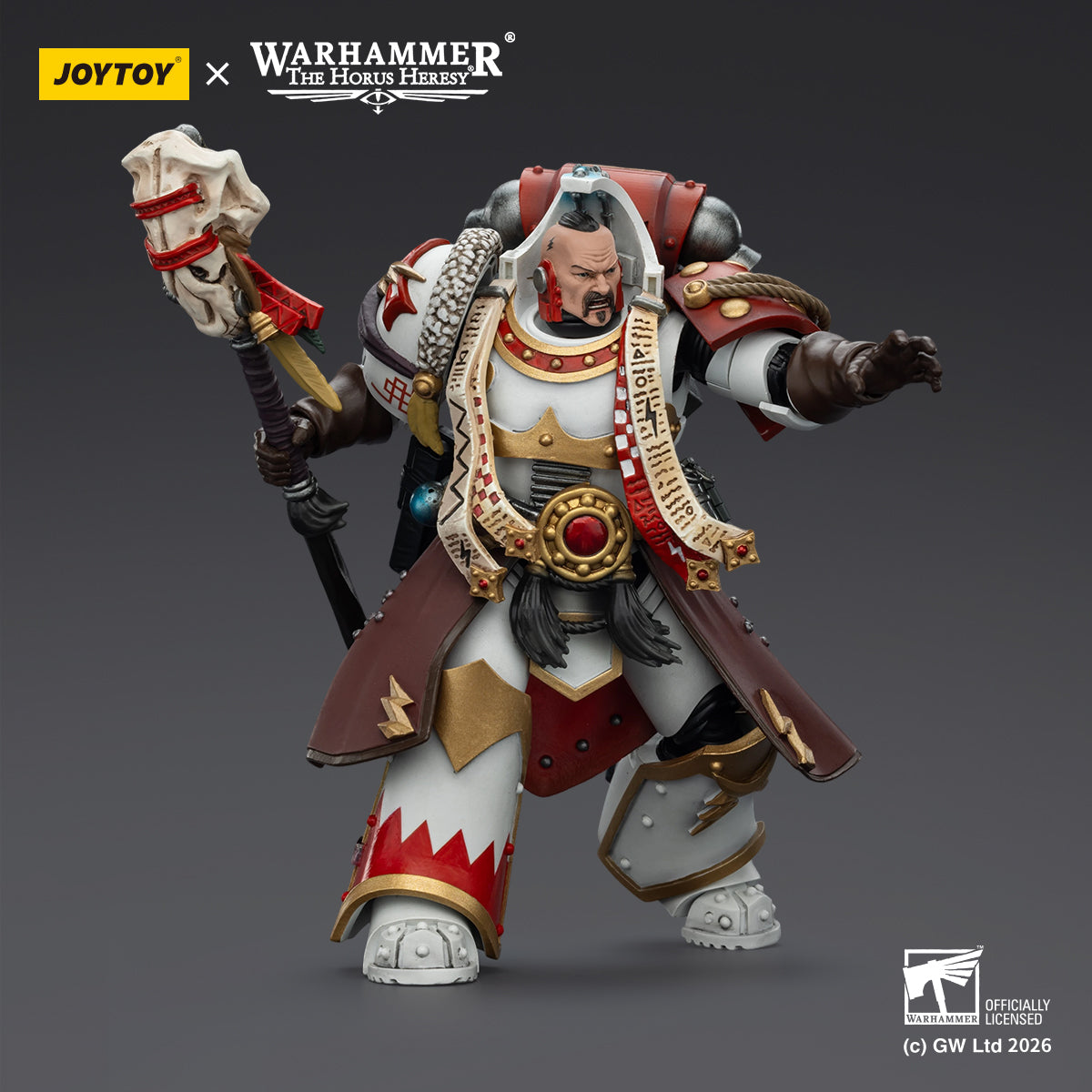 JOYTOY Warhammer The Horus Heresy - White Scars Stormseer Consul with Force Staff and Bolt Pistol