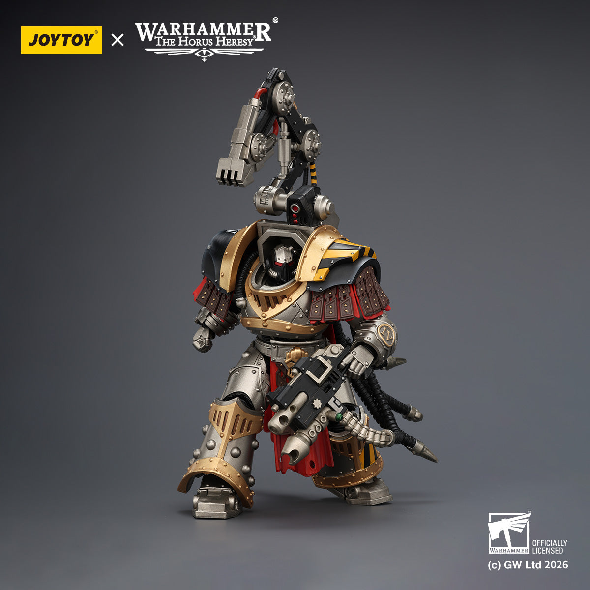 Iron Warriors Warsmith 1/18 scale action figure by JoyToy - Side and back view.