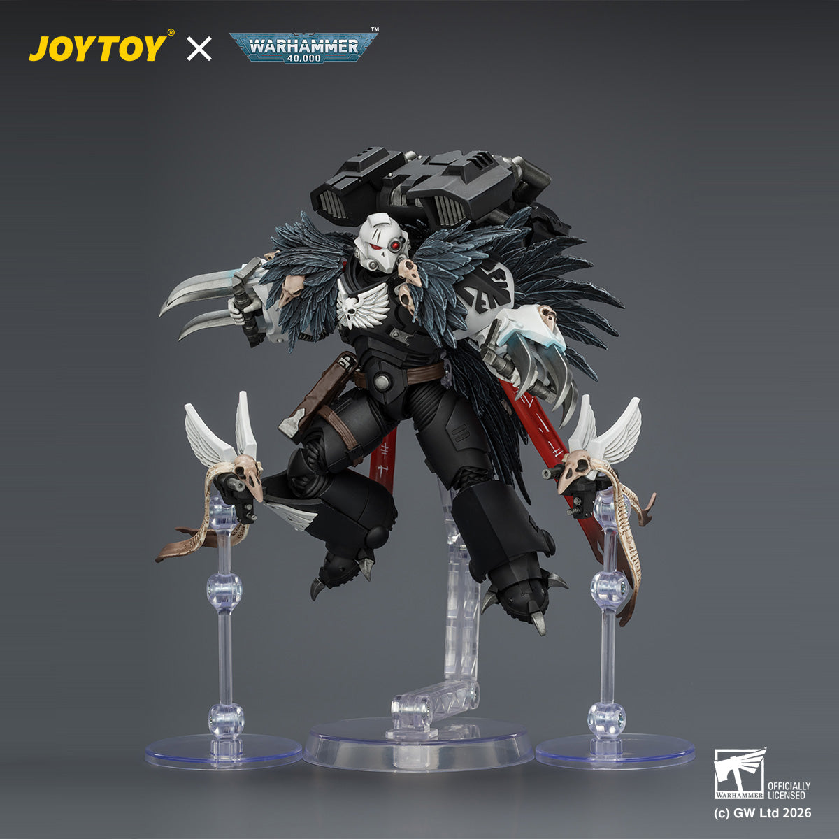 JOYTOY Warhammer 40,000 - Raven Guard Chapter Master Aethon Shaan with Claws of Severax and Heavy Bolt Pistol
