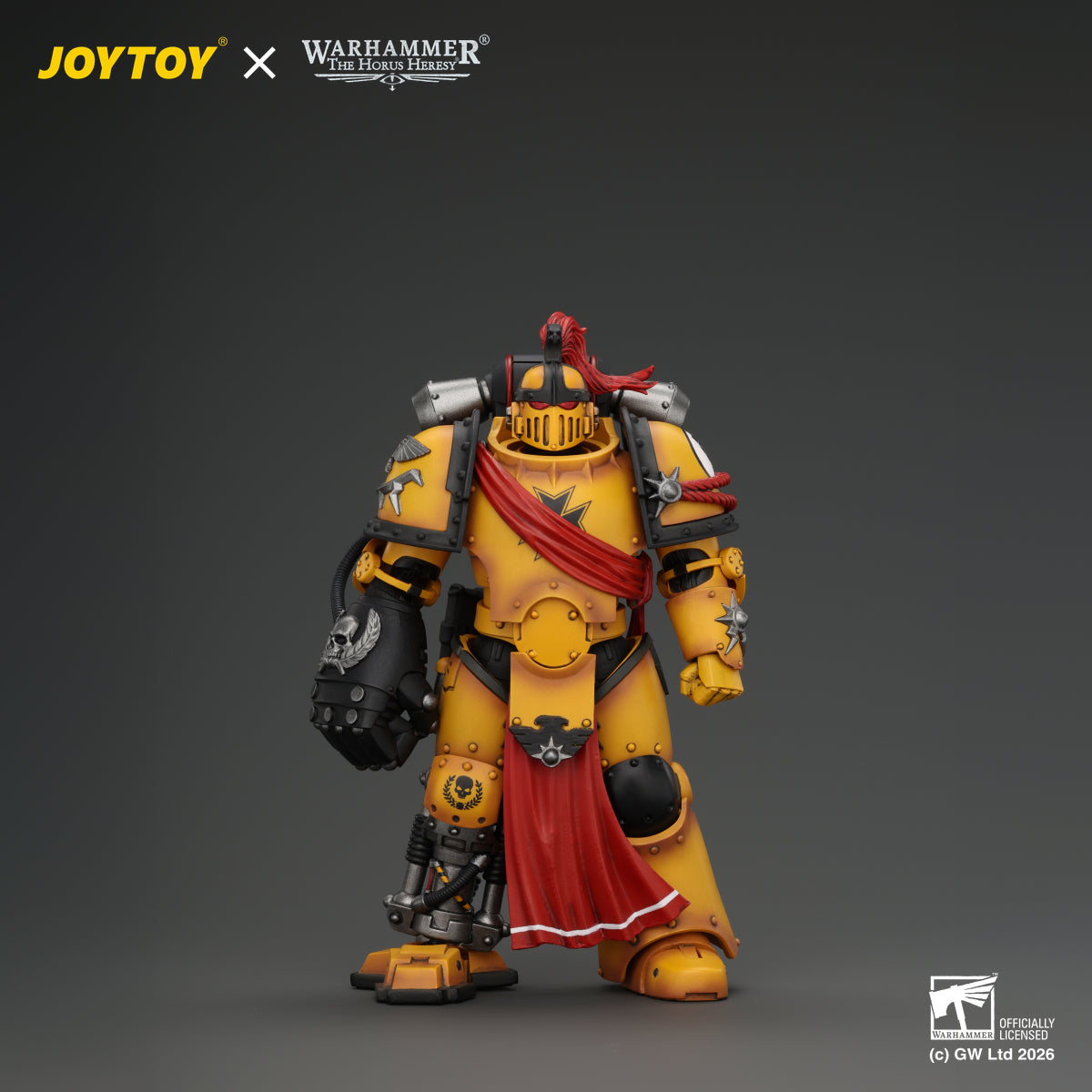 JOYTOY Warhammer The Horus Heresy Action Figure - Imperial Fists Herald Consul with Standard and Bolt Pistol