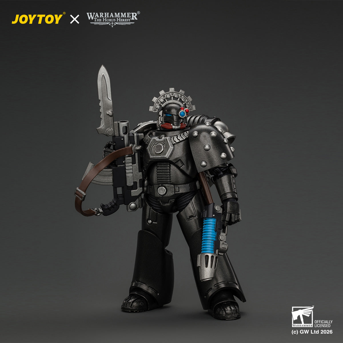 JOYTOY Warhammer The Horus Heresy - Iron Hands MkVI Tactical Sergeant with Bolter, Plasma Pistol & Power sword