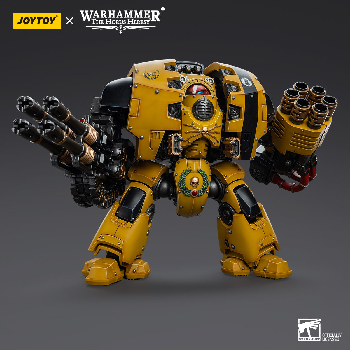 JOYTOY Warhammer The Horus Heresy -Imperial Fists Leviathan Dreadnought with Cyclonic Melta Lance and Storm Cannon