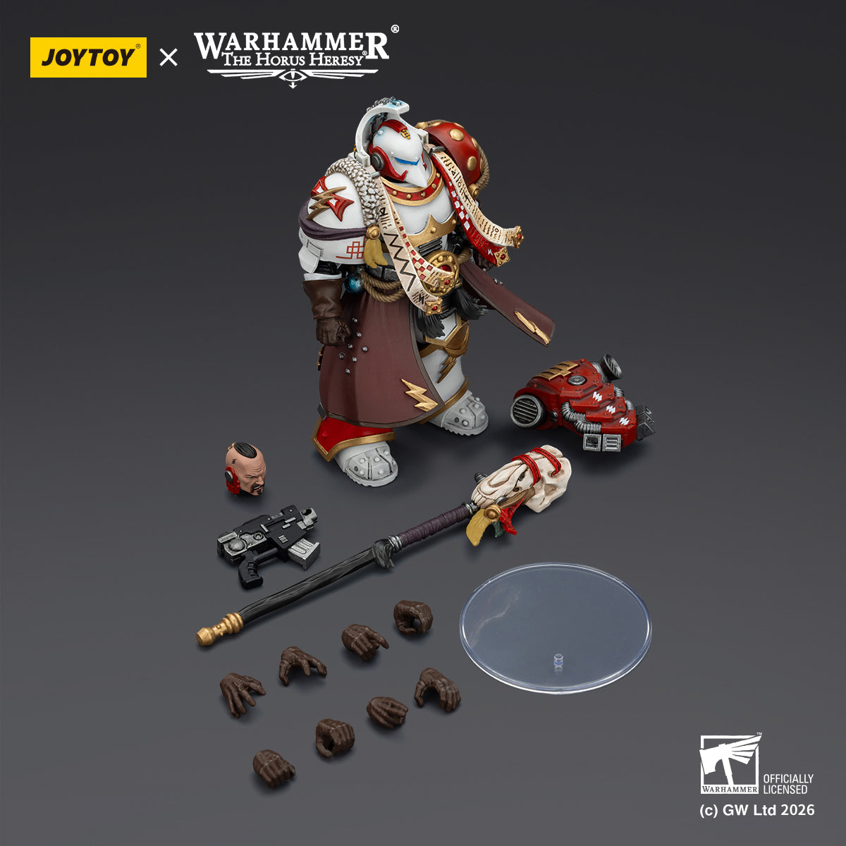 JOYTOY Warhammer The Horus Heresy - White Scars Stormseer Consul with Force Staff and Bolt Pistol