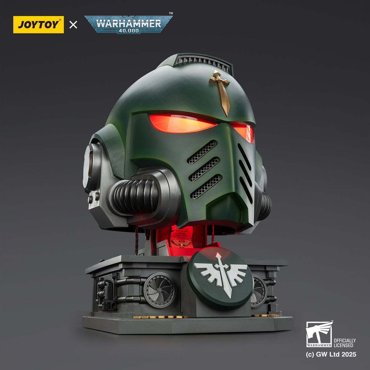 JOYTOY Warhammer 40,000 - Dark Angels MkX Helmet & Display Stand