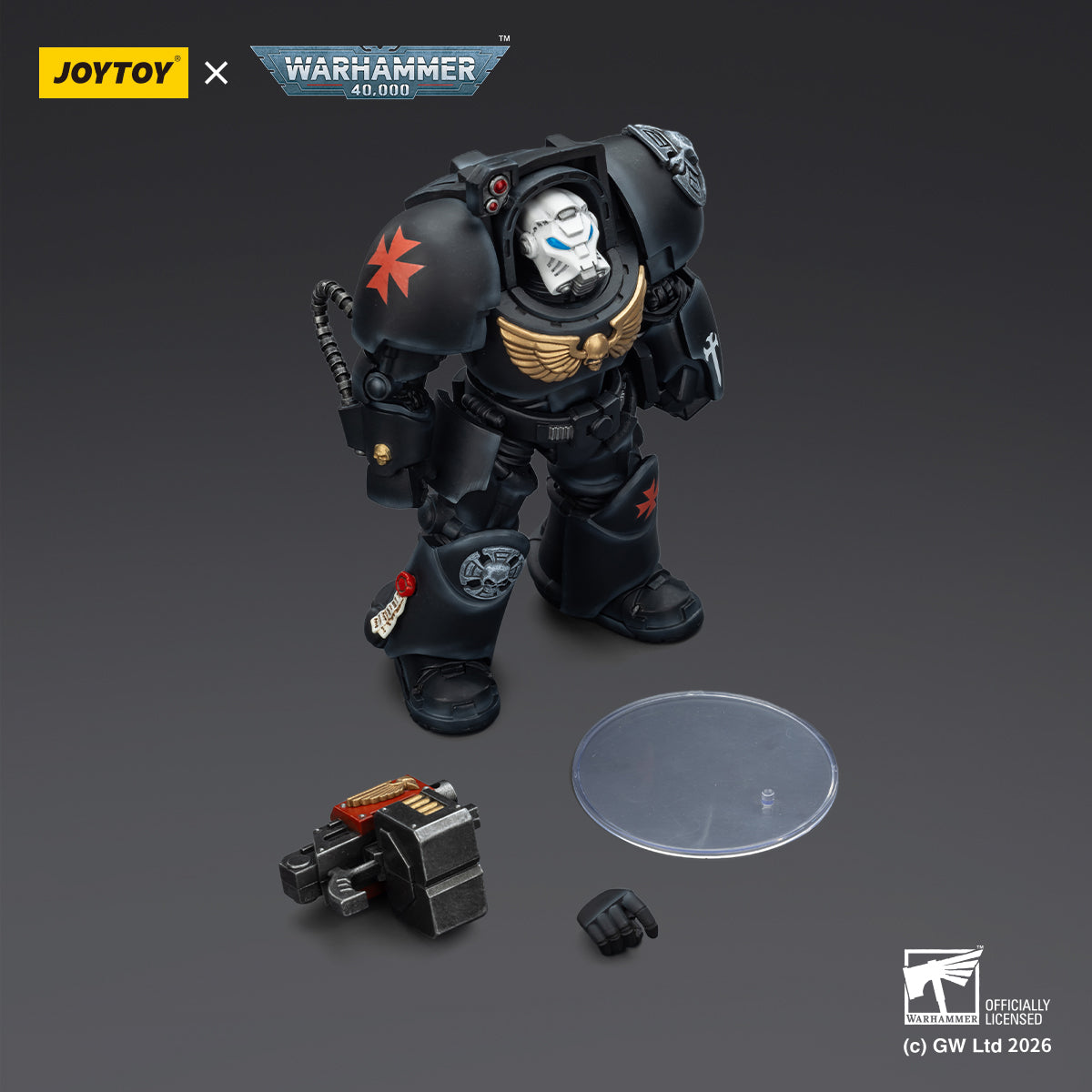JOYTOY Warhammer 40,000 - Black Templars Terminator Squad (3-Man Unit)