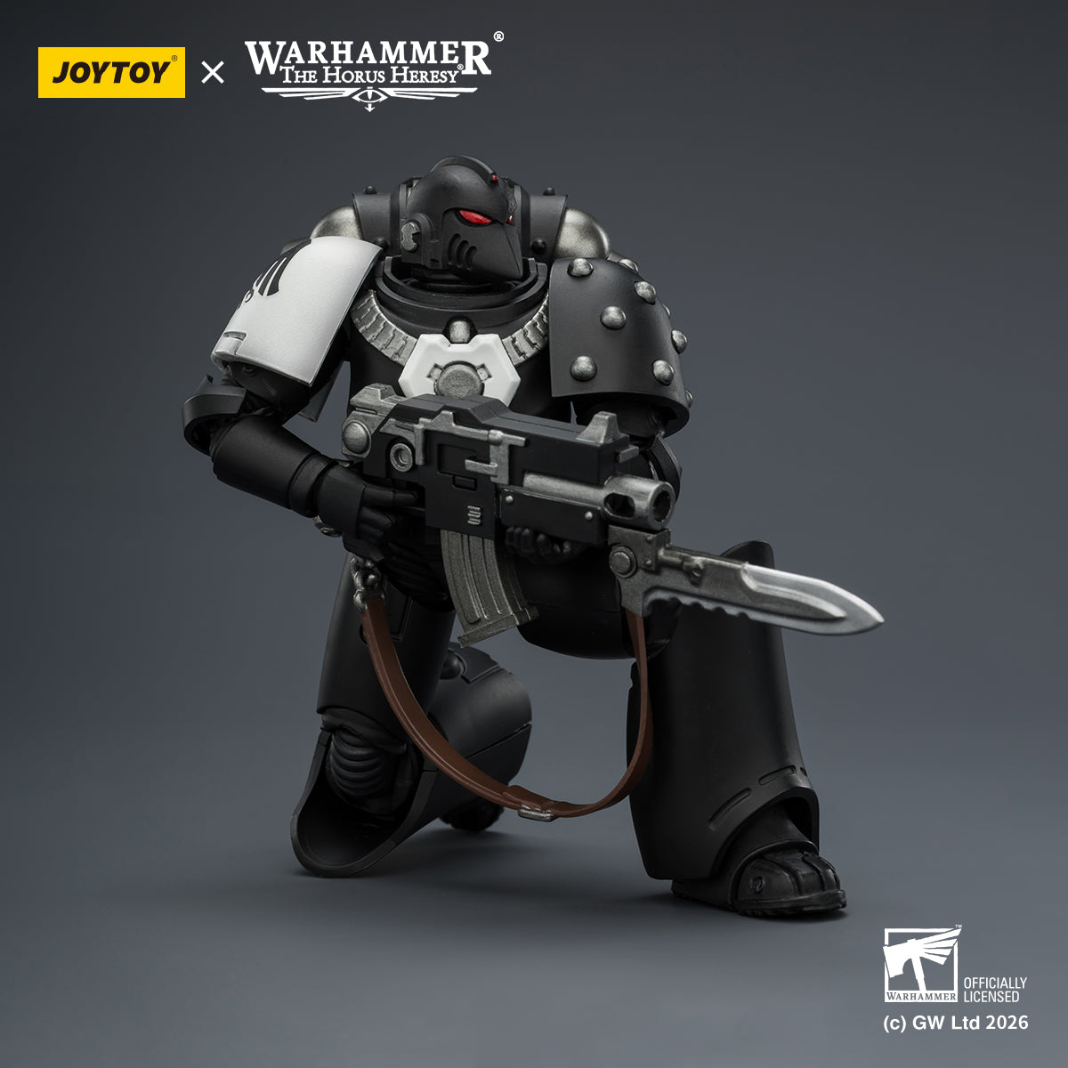 JOYTOY Warhammer The Horus Heresy - Raven Guard MkVI Tactical Sergeant with Power Sword, Bolter and Plasma Pistol