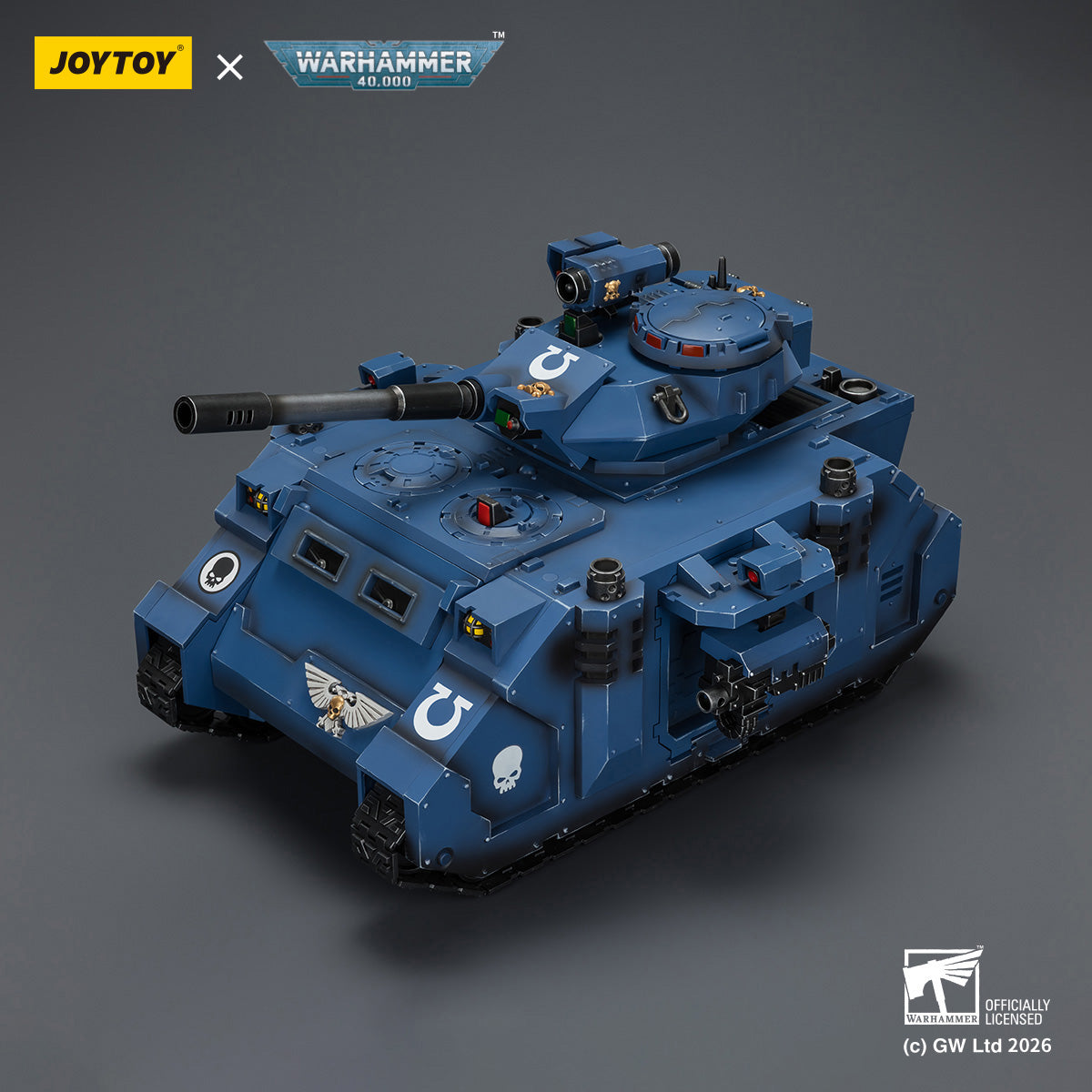 JOYTOY Warhammer 40,000 - Ultramarines Predator Destructor with turret-mounted autocannon and sponson-mounted heavy bolters