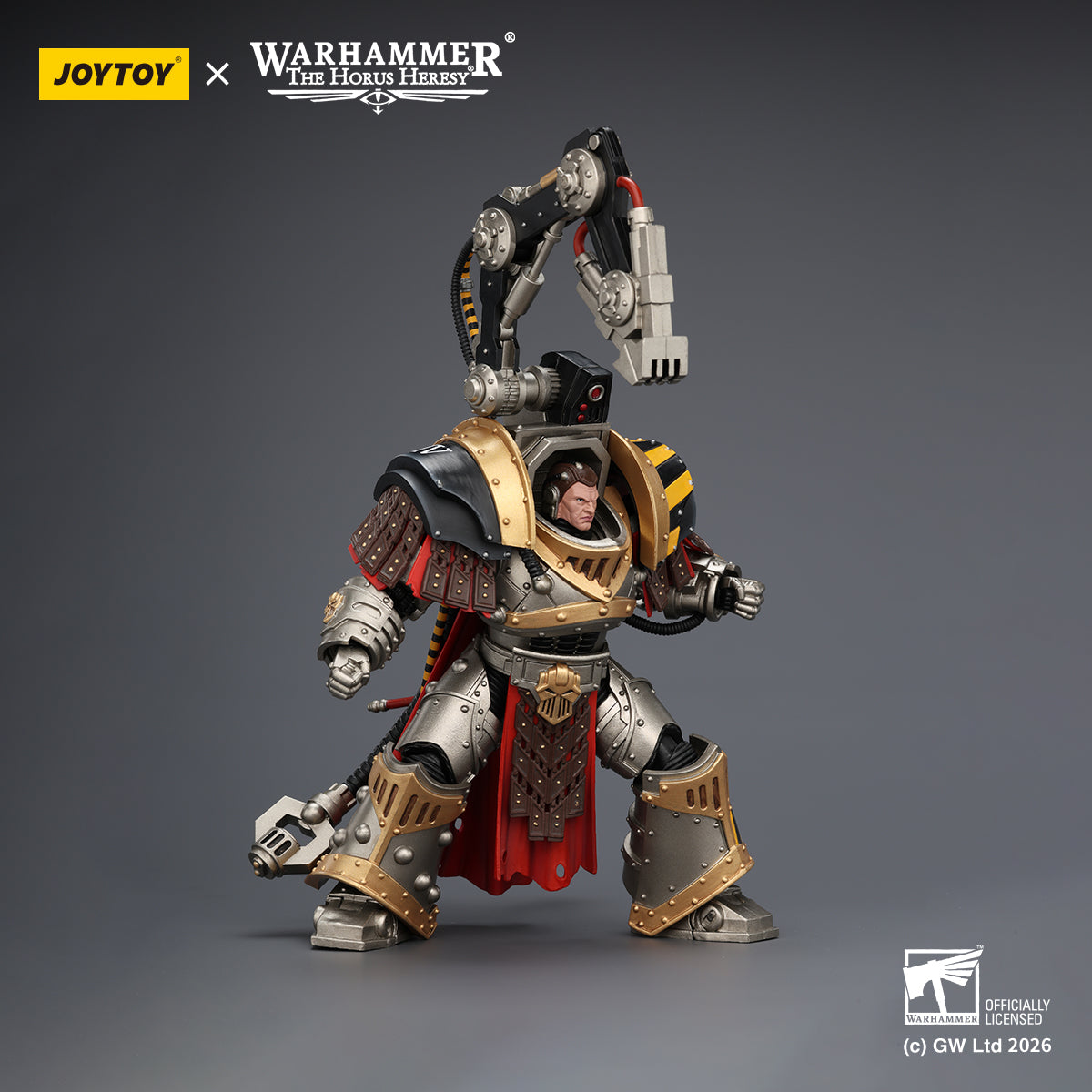 Iron Warriors Warsmith 1/18 scale action figure by JoyToy - Side and back view.