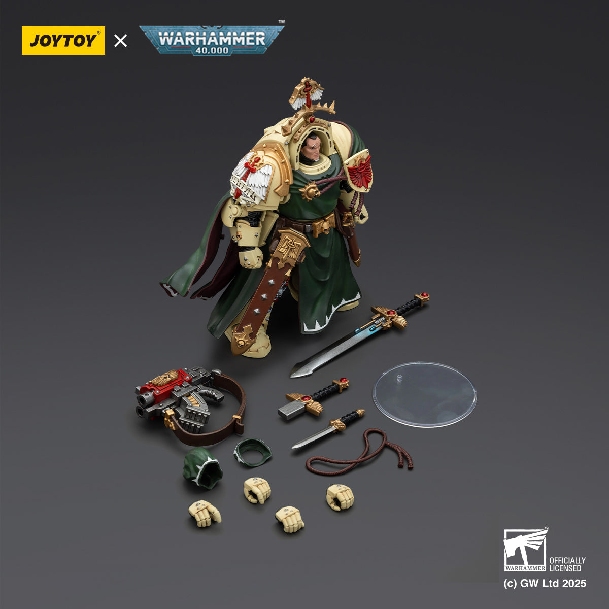 JOYTOY Warhammer 40,000 - Dark Angels Belial, Grand Master of The Deathwing With the Sword of Silence and Storm Bolter