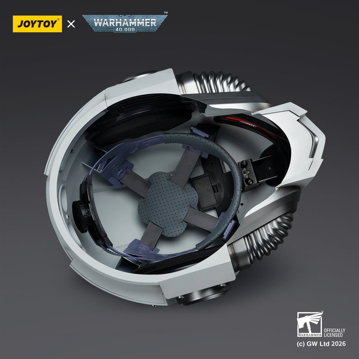 JOYTOY Warhammer 40,000 - White Scars MkX Helmet & Display Stand