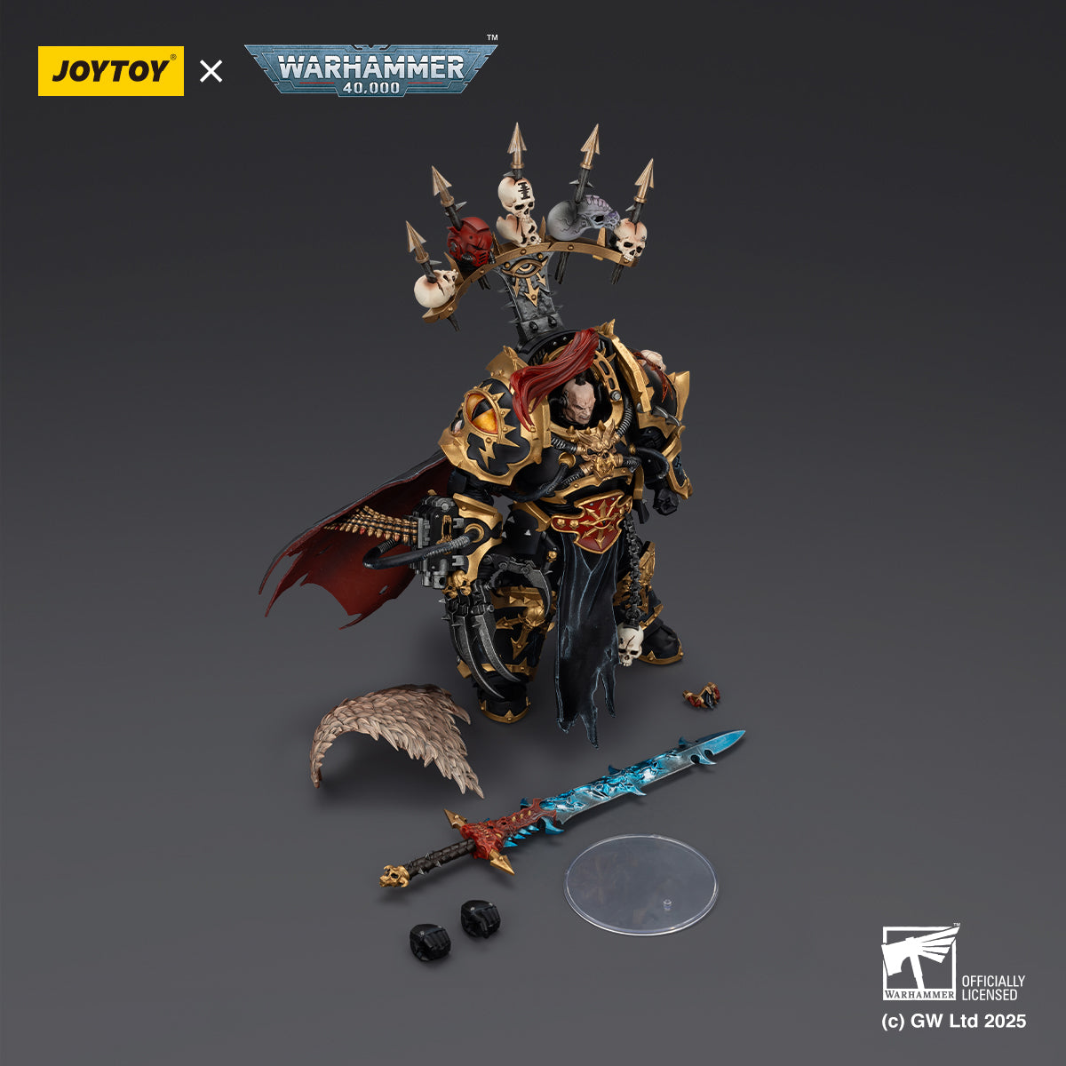 JOYTOY Warhammer 40,000 - Black Legion Abaddon the Despoiler with Drach'nyen and the Talon of Horus