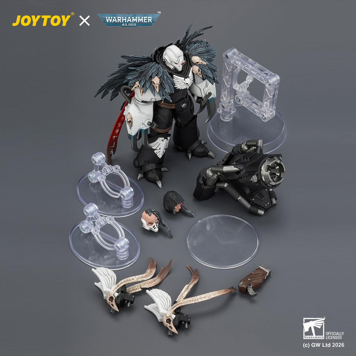 JOYTOY Warhammer 40,000 - Raven Guard Chapter Master Aethon Shaan with Claws of Severax and Heavy Bolt Pistol
