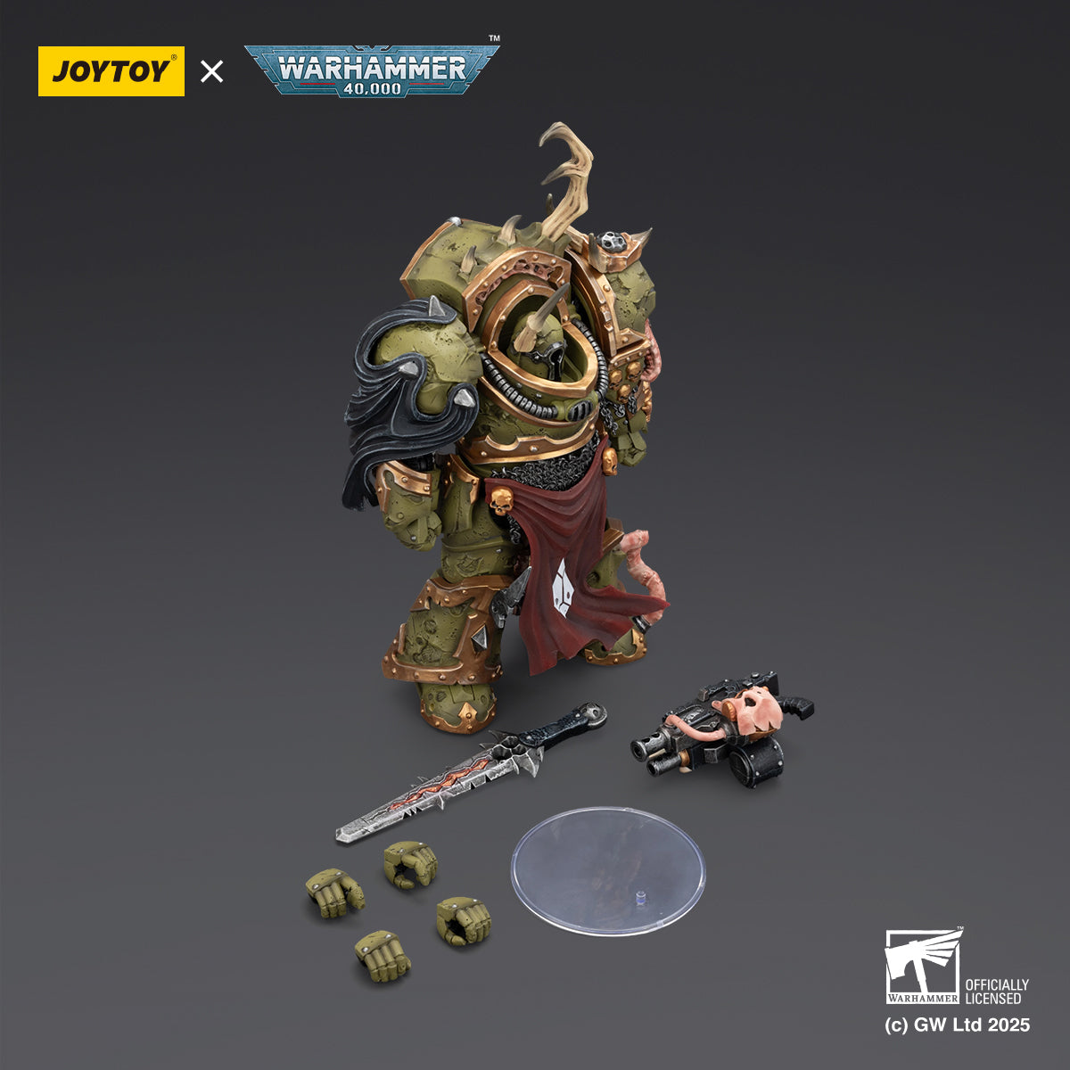 JOYTOY Warhammer 40,000 - Death Guard Blightlord Terminators & Plague Marine Icon Bearer Set