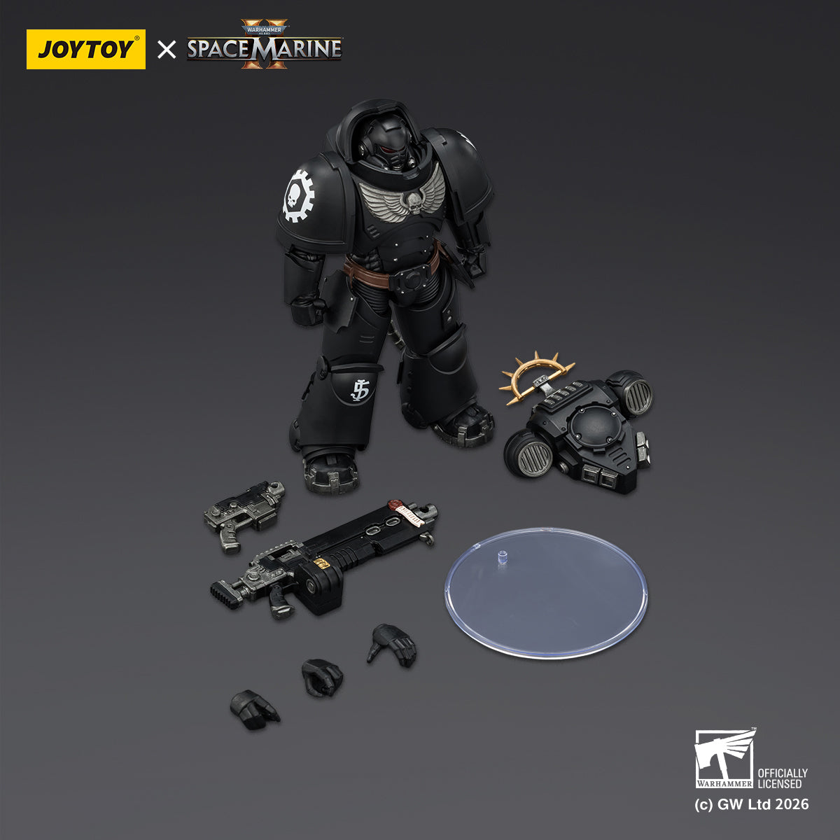 JoyToy Warhammer 40,000: Space Marine 2- Game Edition Iron Hands Heavy Intercessor with Heavy Bolt Rifle and Bolt Pistol