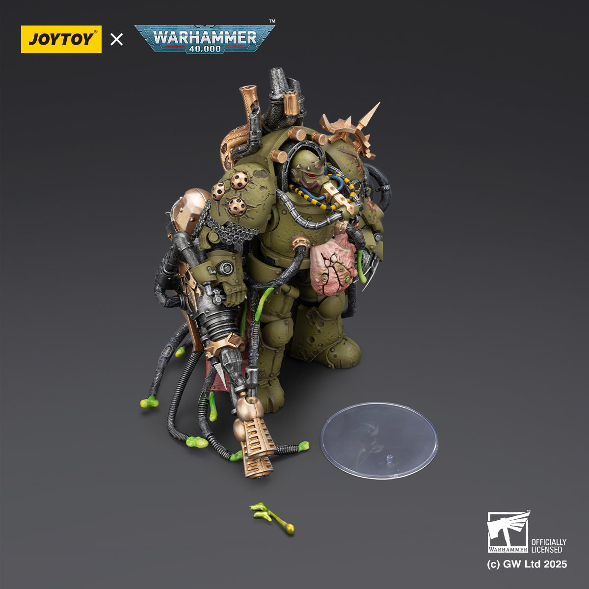 JOYTOY Warhammer 40,000 - Death Guard Lord of Virulence with Power Fist and Twin Plague Spewer