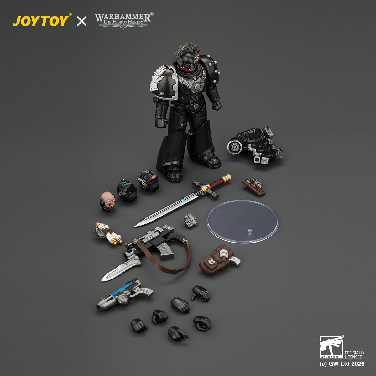 JOYTOY Warhammer The Horus Heresy - Iron Hands MkVI Tactical Sergeant with Bolter, Plasma Pistol & Power sword