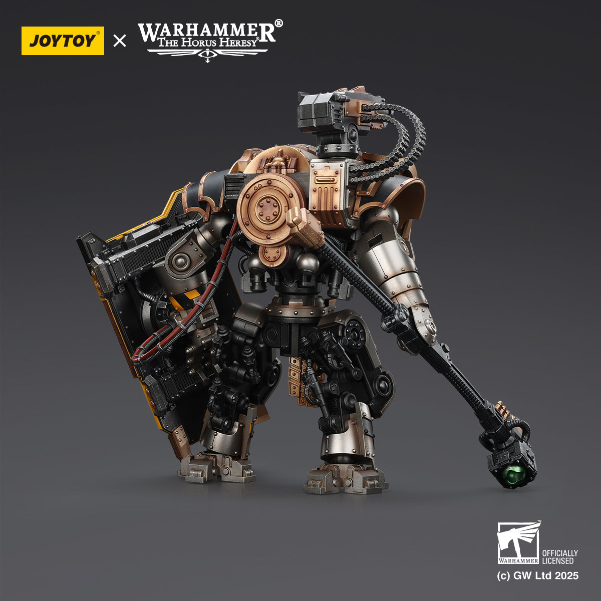 JOYTOY Warhammer The Horus Heresy - Iron Warriors Iron Circle Domitar-Ferrum Class Battle-automata  with Karceri Battle Shield and Graviton Crusher