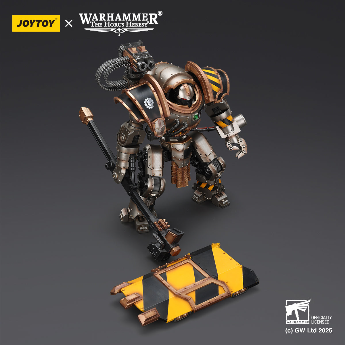 JOYTOY Warhammer The Horus Heresy - Iron Warriors Iron Circle Domitar-Ferrum Class Battle-automata  with Karceri Battle Shield and Graviton Crusher