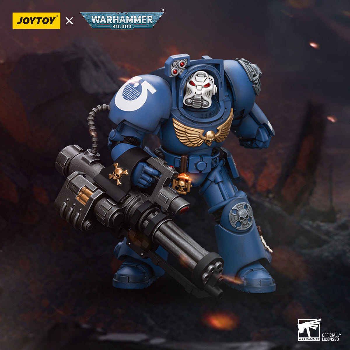 JOYTOY Warhammer 40,000 - Ultramarines Terminator Squad Terminator with Assault Cannon