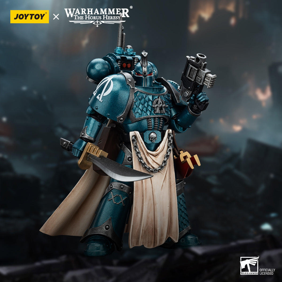 JOYTOY Warhammer The Horus Heresy - Alpha Legion Legion Praetor with Power Sword