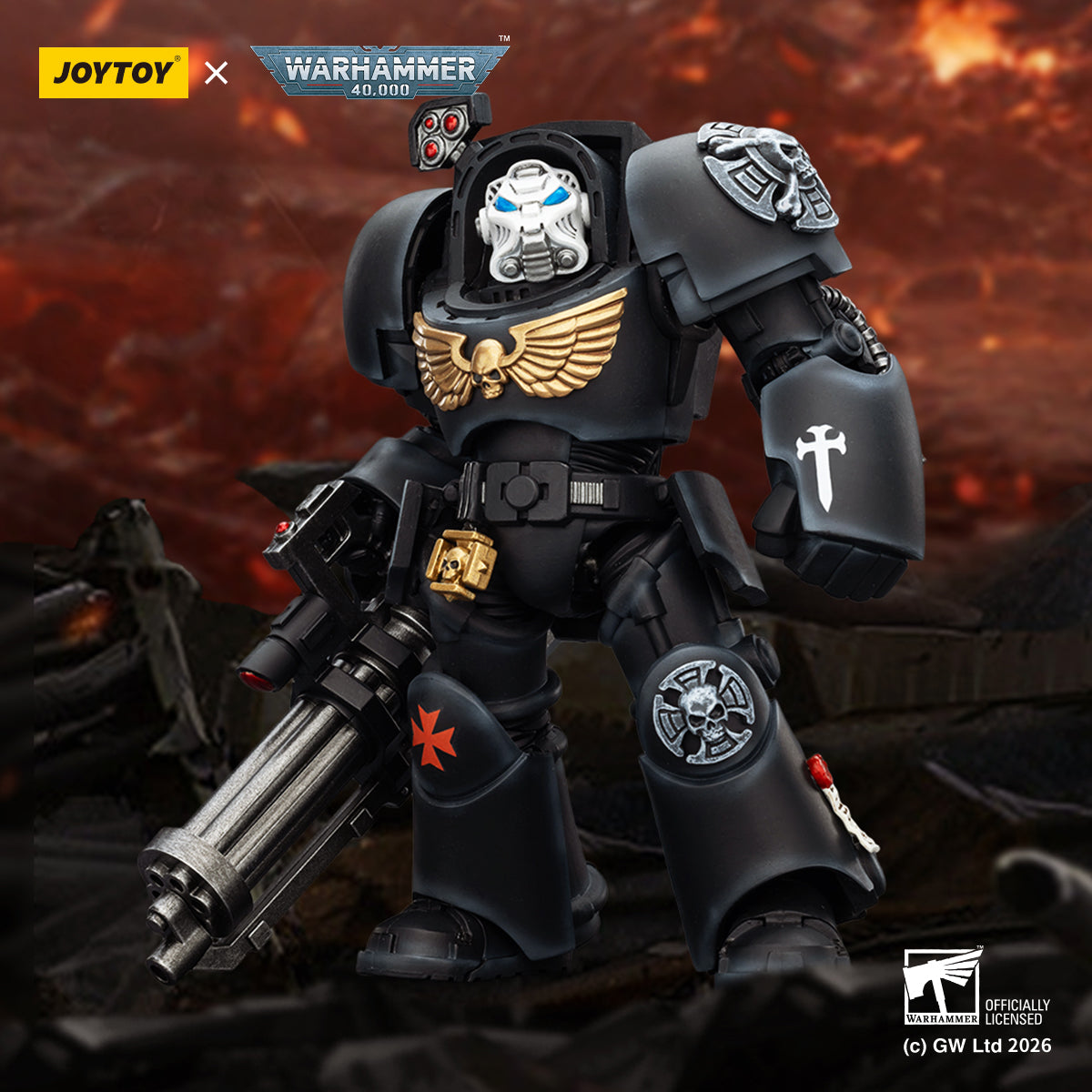 JOYTOY Warhammer 40,000 - Black Templars Terminator Squad (3-Man Unit)