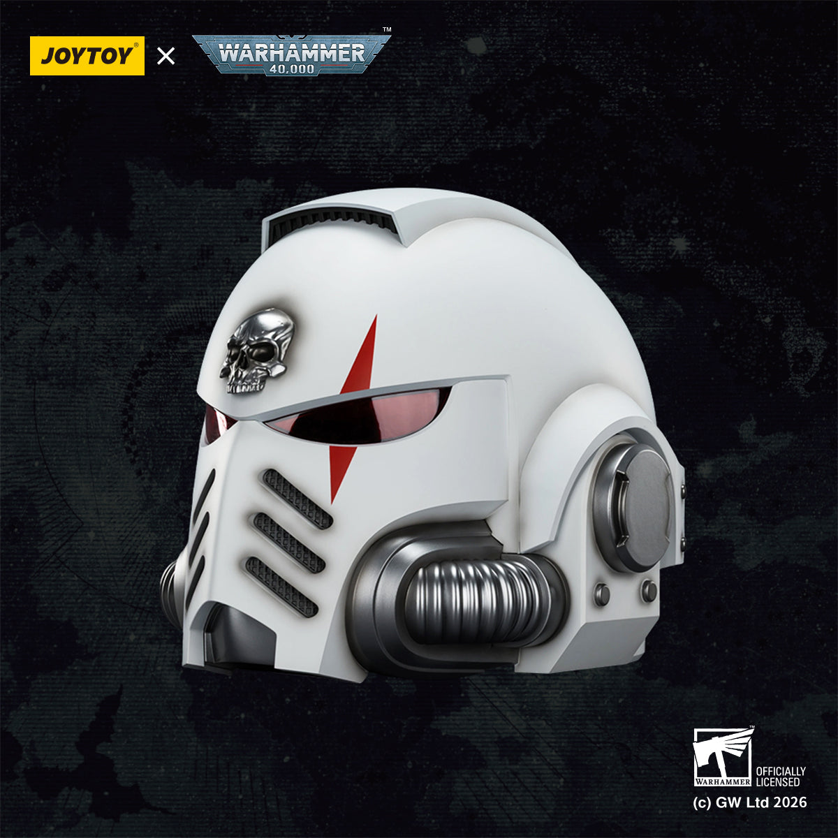 JOYTOY Warhammer 40,000 - White Scars MkX Helmet & Display Stand