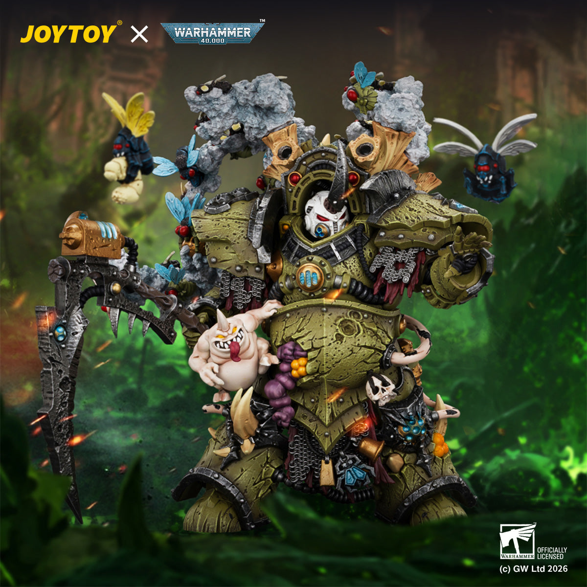 JOYTOY Warhammer 40,000 - Death Guard Typhus Herald of the Plague God