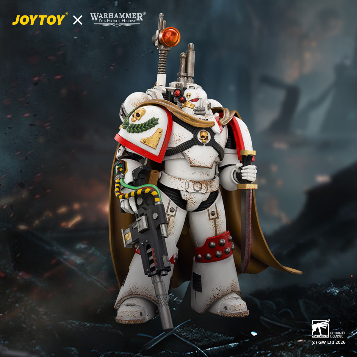 JOYTOY Warhammer The Horus Heresy -White Scars Legion Vigilator with Nemesis rifle and Bolt Pistol
