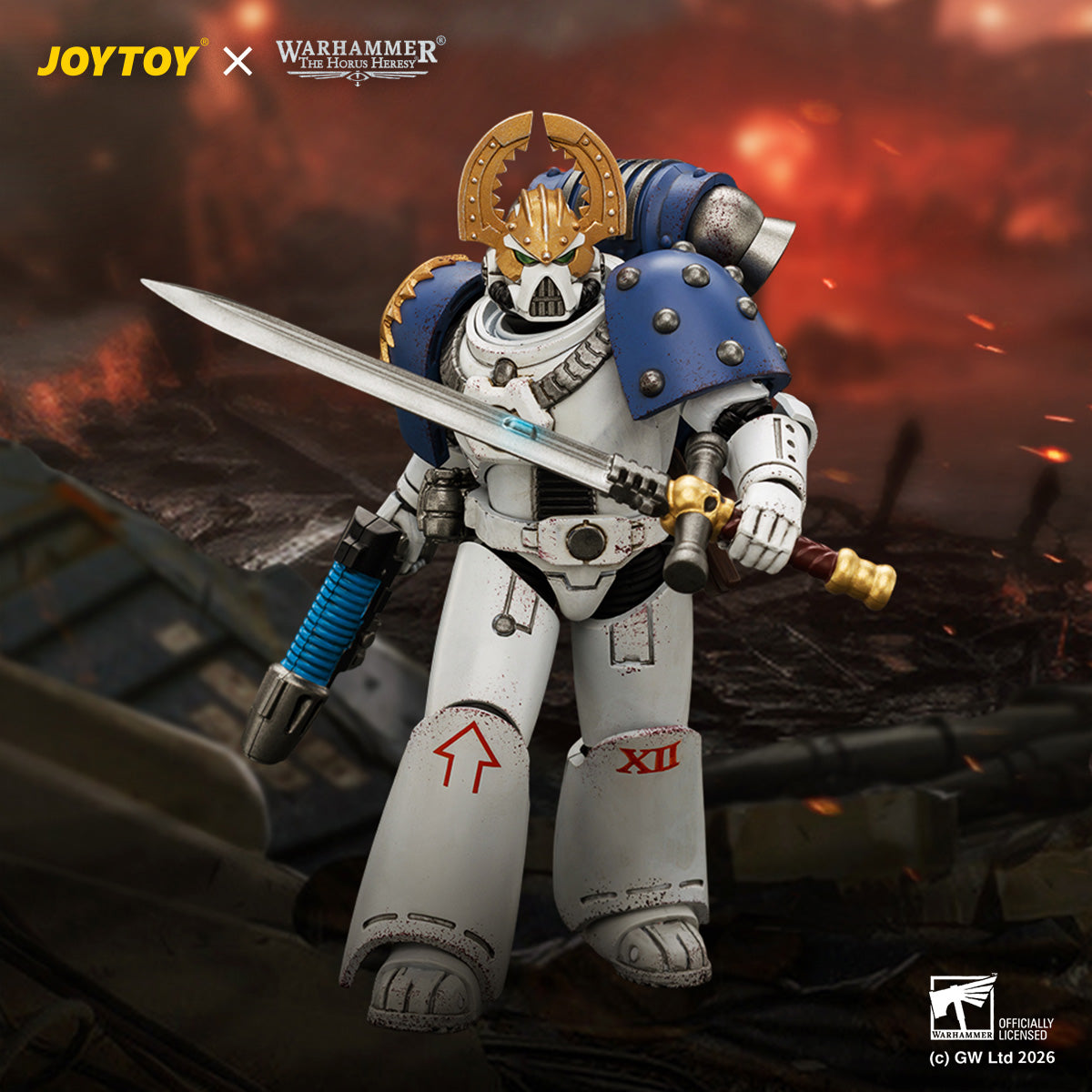 JOYTOY Warhammer The Horus Heresy Action Figure - World Eaters MKVI Tactical Sergeant with Plasma Pistol and Power Sword