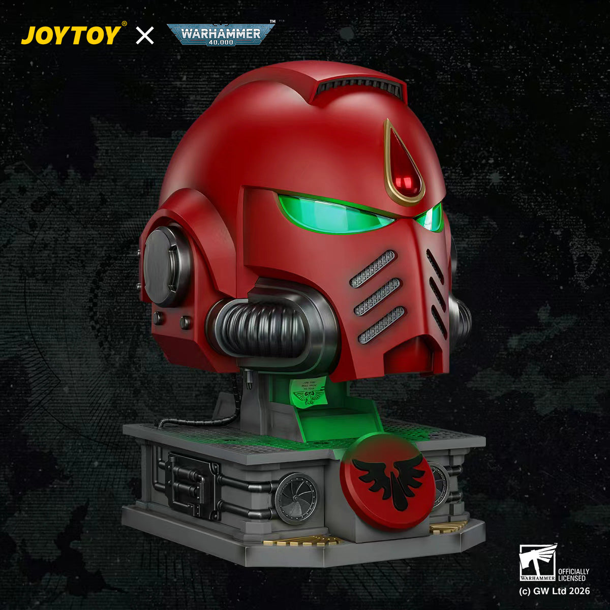JOYTOY Warhammer 40,000:Blood Angels MkX Helmet & Display Stand