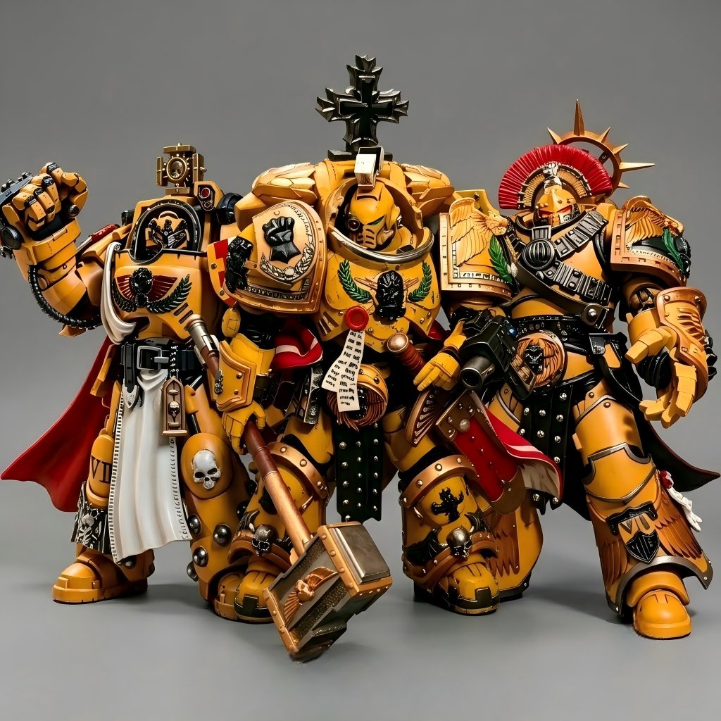 Imperial Fists 1/18 Heavy Armor Elite Command Series - Masterpiece Custom Repaints