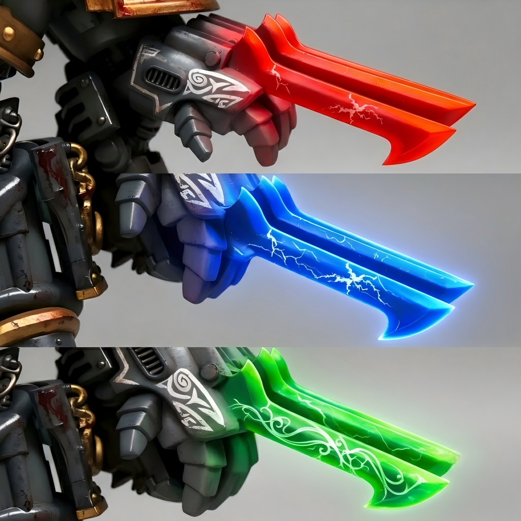 Carcharodons Tyberos the Red Wake - 1/18 Custom Figure(Customizable Claw Colors)