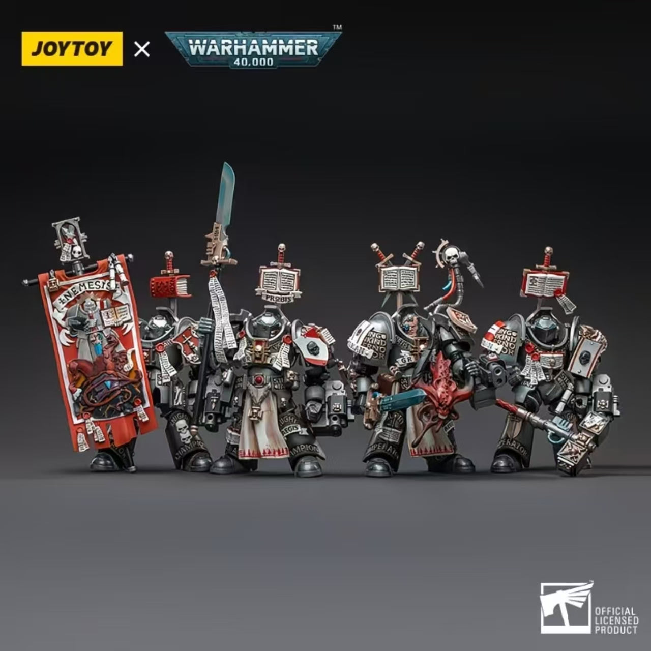 JOYTOY Warhammer 40,000 - Grey Knights Terminator Squad – Reissue (4 Figures Set)