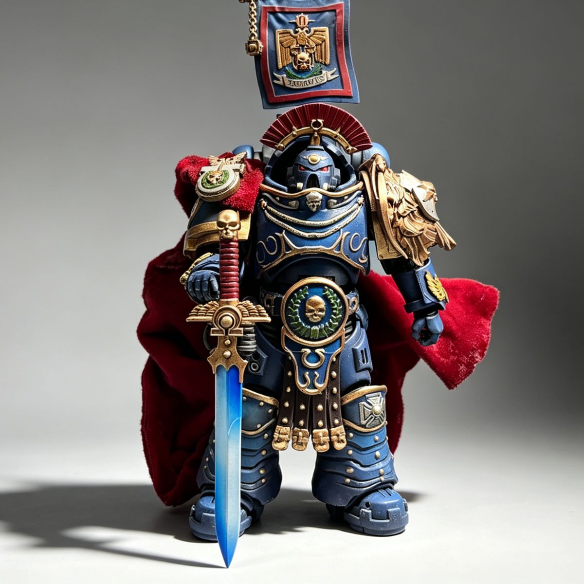 Ultramarines Cato Sicarius in Gravis Armor – Custom Repaint
