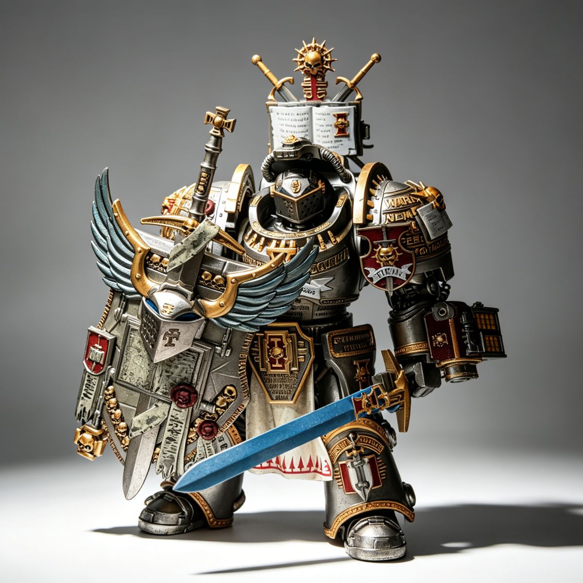 Grey Knights Supreme Grand Master Terminator with Sword and Shield – Custom Repaint