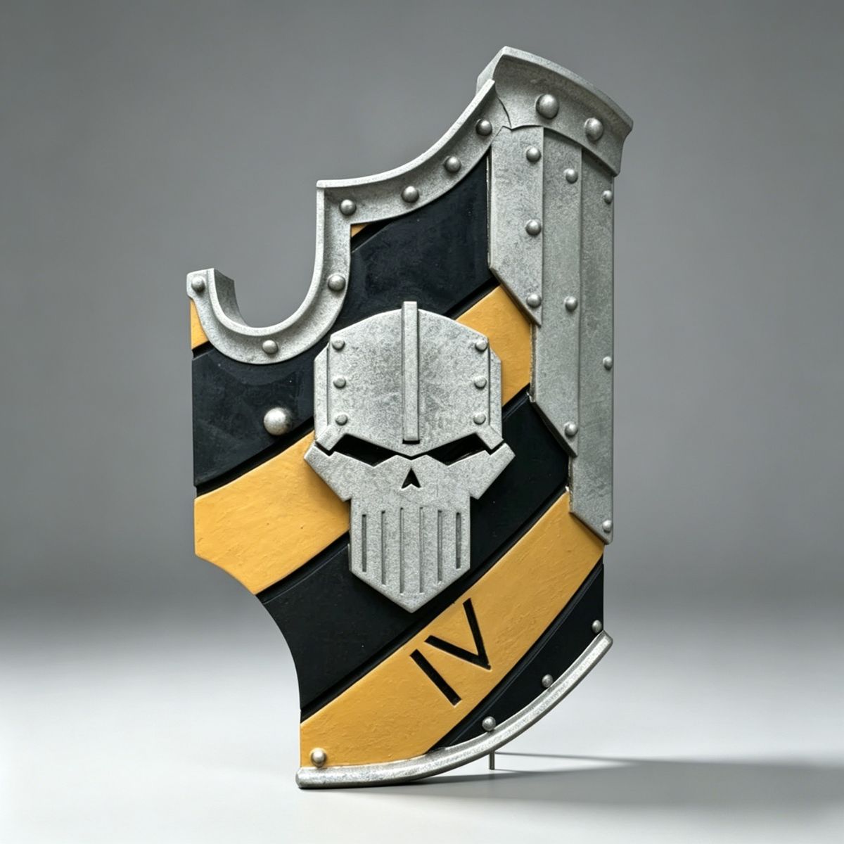 Iron Warriors Hazard Stripe Shield – Upgrade Part
