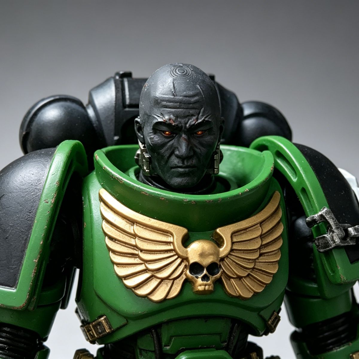 Salamanders Vulkan He'stan Style Unhelmeted Head Sculpt – Upgrade Part