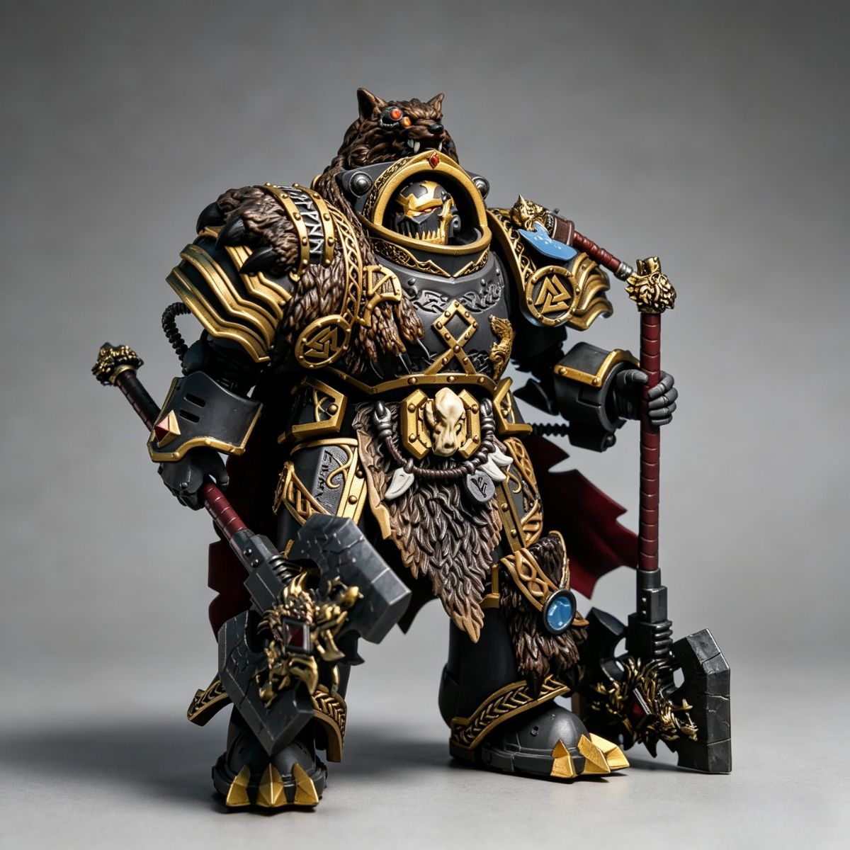 Space Wolves Wolf Guard Terminator Dual Axes Custom Repaint